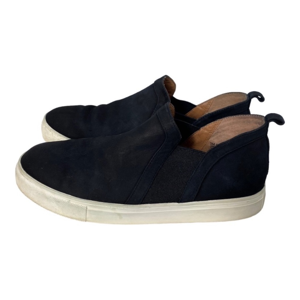 Caslon Ezra Black Suede Fashion Ankle Slip-on Sneakers Shoes 7M